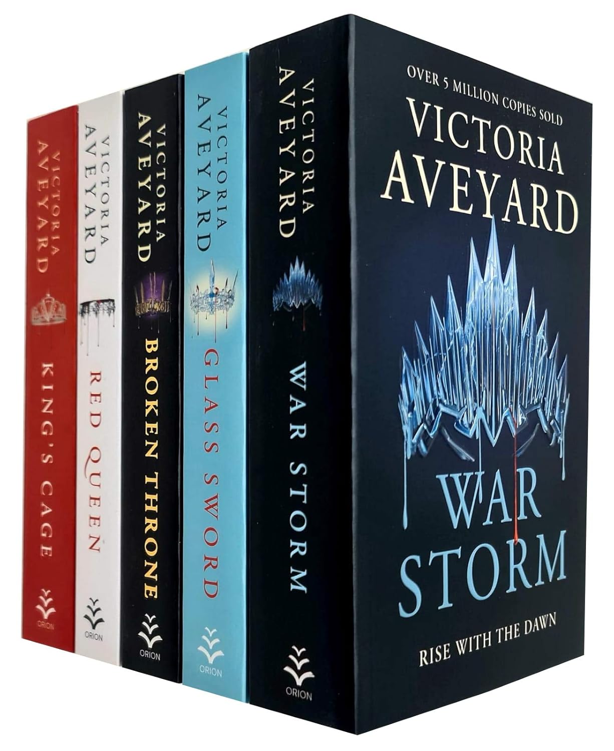 Victoria Aveyard 5 Books Collection Set (Red Queen ,Glass Sword, King's Cage, War Storm, Broken Throne) - Lets Buy Books