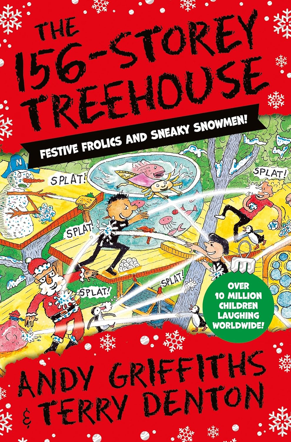 The 156-Storey Treehouse: Festive Frolics and Sneaky Snowmen by Andy Griffiths - Treehouse Series Book 12 - Paperback for Ages 7-11