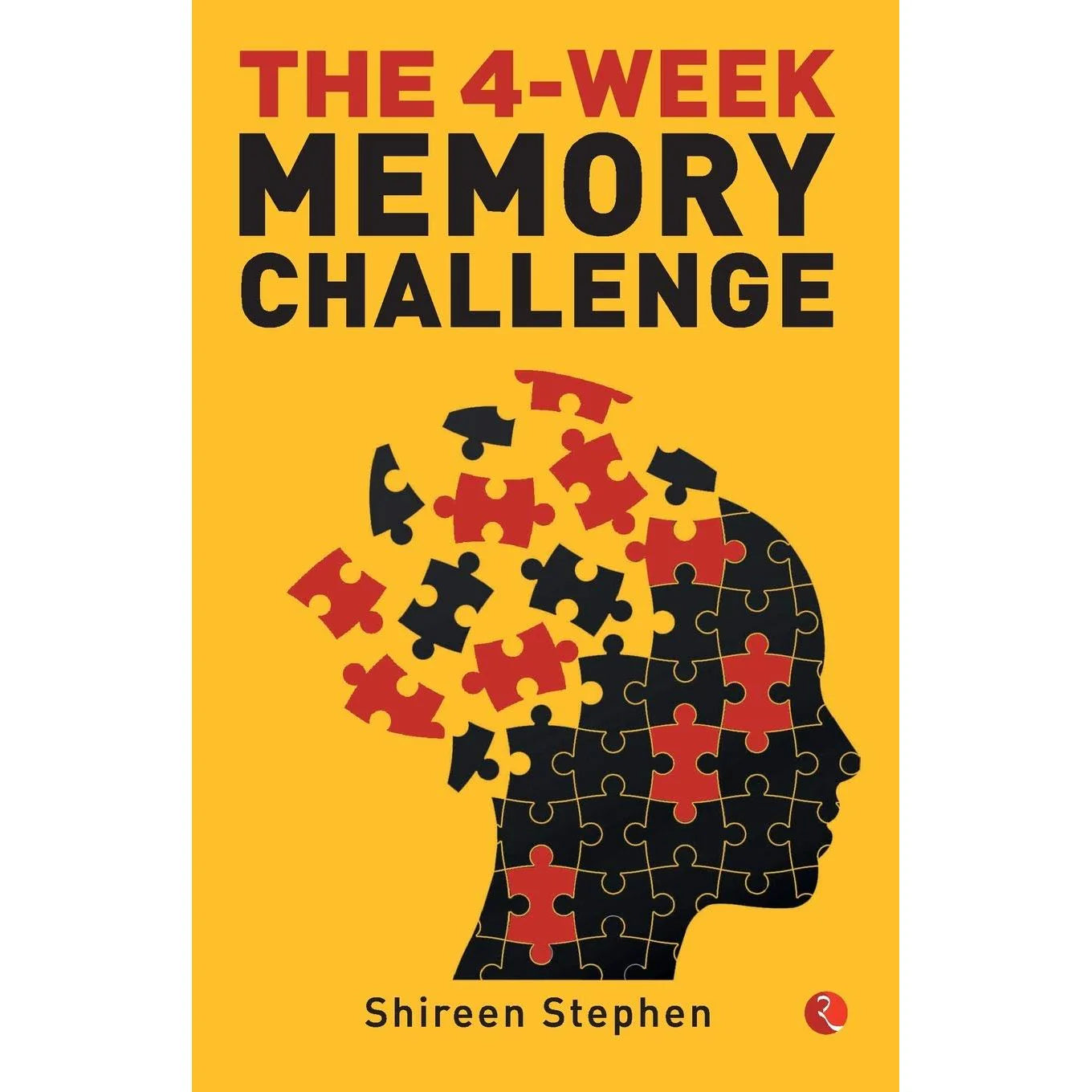 The 4-Week Memory Challenge by Shireen Stephen - Paperback self-help book cover, brain training and memory improvement guide for adults