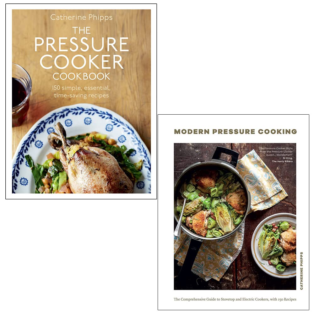 Catherine Phipps 2 Book Set The Pressure Cooker Cookbook, Modern Pressure Cooking - Lets Buy Books