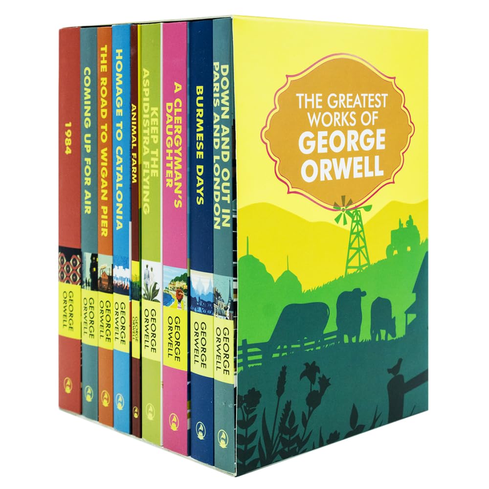The Greatest Works of George Orwell 9 Books Set (Homage to Catalonia, Burmese Days) - Lets Buy Books
