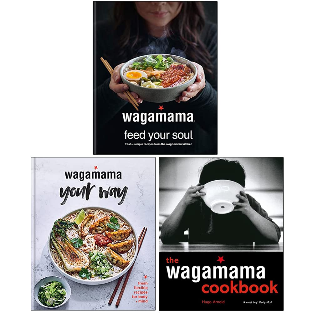 Wagamama 3 Books Collection Set By Hugo Arnold Wagamama Cookbook, Feed Your Soul - Lets Buy Books