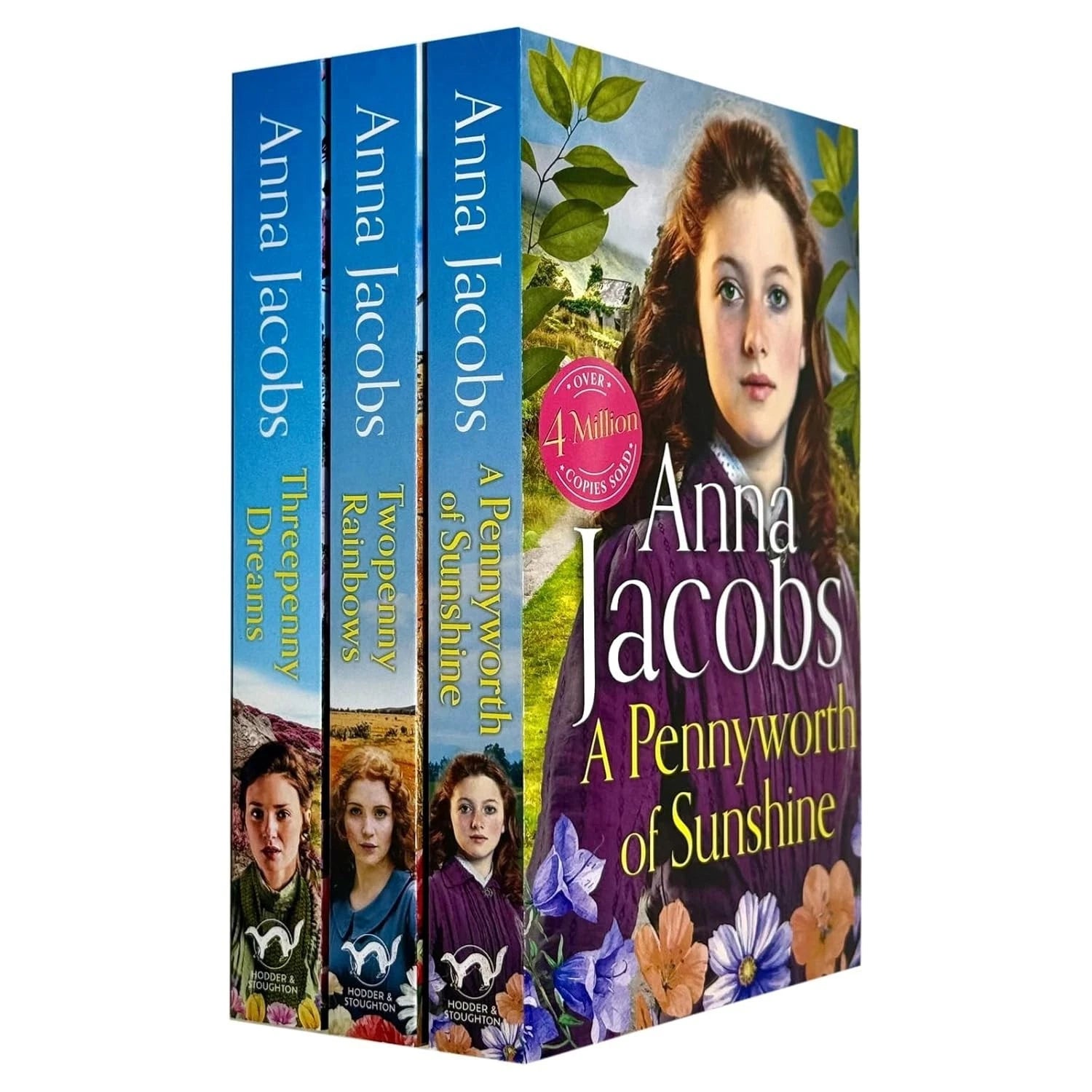 Anna Jacobs Michaels Family Series 3 Book Set A Pennyworth Of Sunshine Twopenny Rainbows Threepenny Dreams - Lets Buy Books