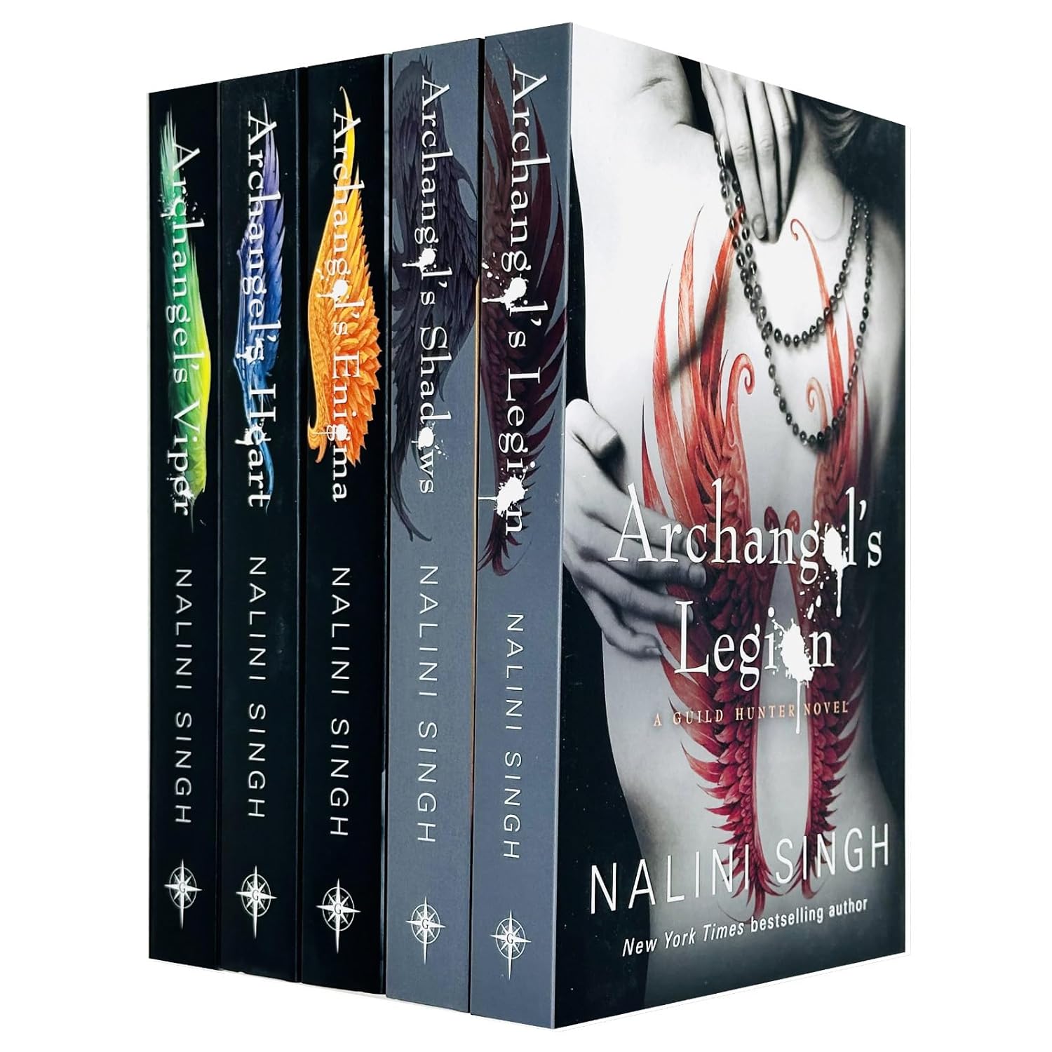 Guild Hunter Series 6-10: 5 Books Collection Set By Nalini Singh (Archangel's Legion, Archangel's Shadows, Archangel's Enigma, Archangel's Heart & Archangel's Viper) - Lets Buy Books