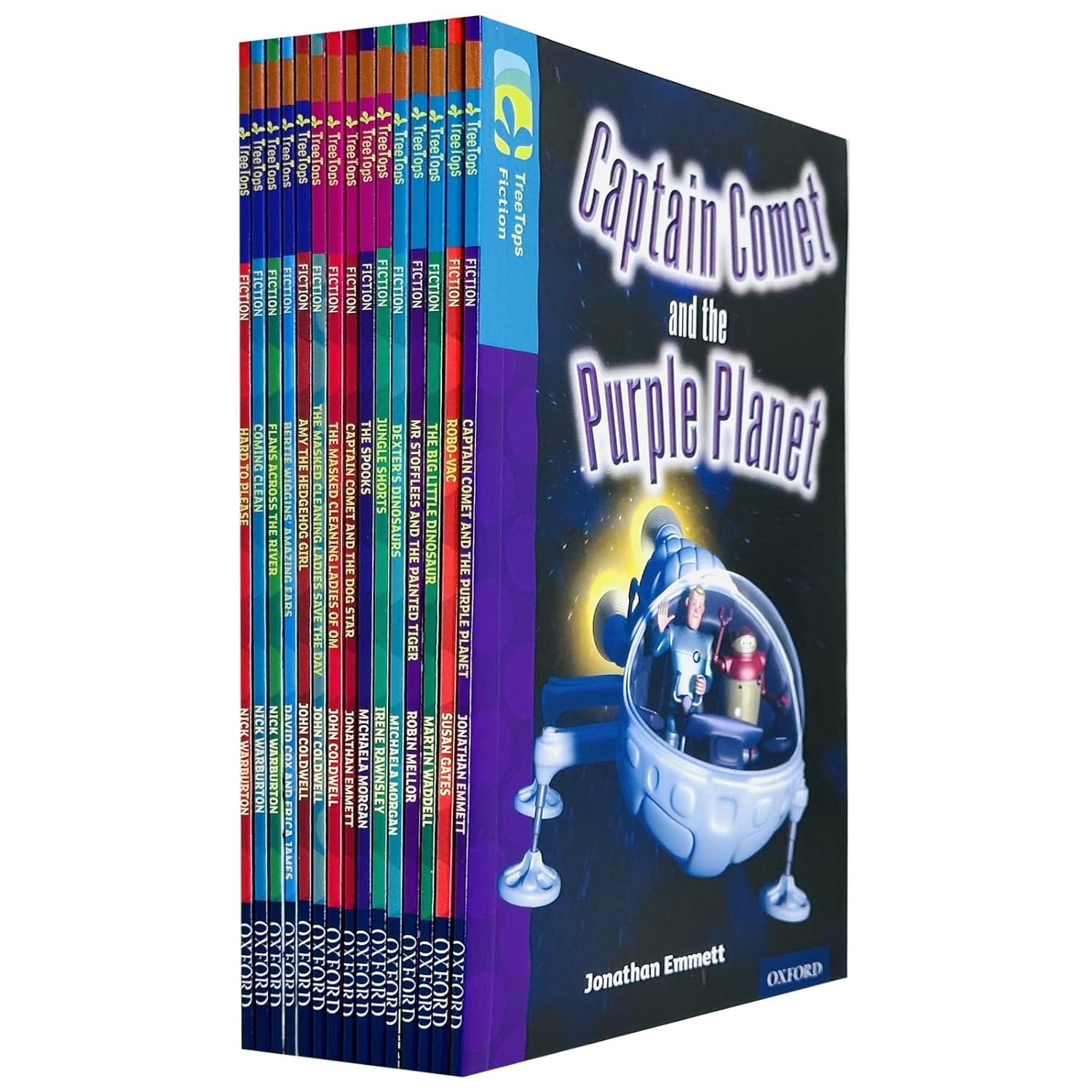 Oxford Reading Tree TreeTops Fiction Collection 15 Books Set (Captain Comet and the Purple) by Susan Gates Jonathan Emmett, Robin Mellor Martin Waddell