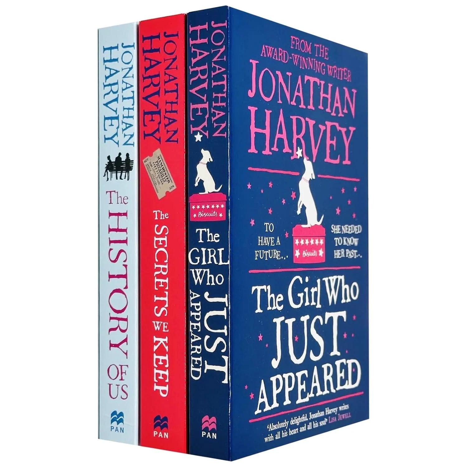 Jonathan Harvey 3 Books Collection Set (The Girl Who Just Appeared, The Secrets We Keep and The History of Us) by Jonathan Harvey