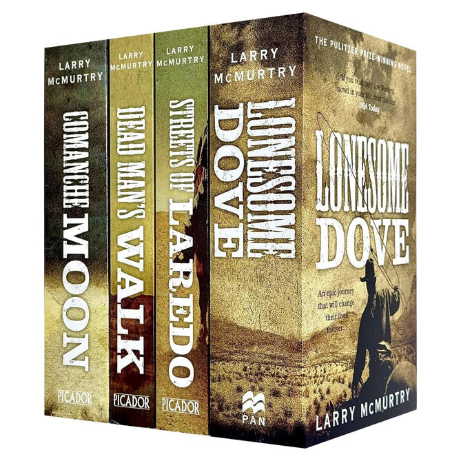 Lonesome Dove Series 4 Books Collection (Streets of Laredo, Lonesome Dove, Dead Man's Walk & Comanche Moon) - Lets Buy Books
