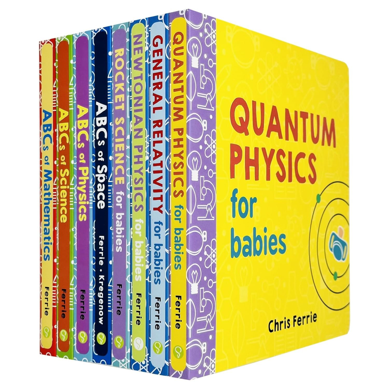 Baby University Collection 8 Books Set By Chris Ferrie General Relativity, Newtonian Physics, Quantum Physics - Lets Buy Books