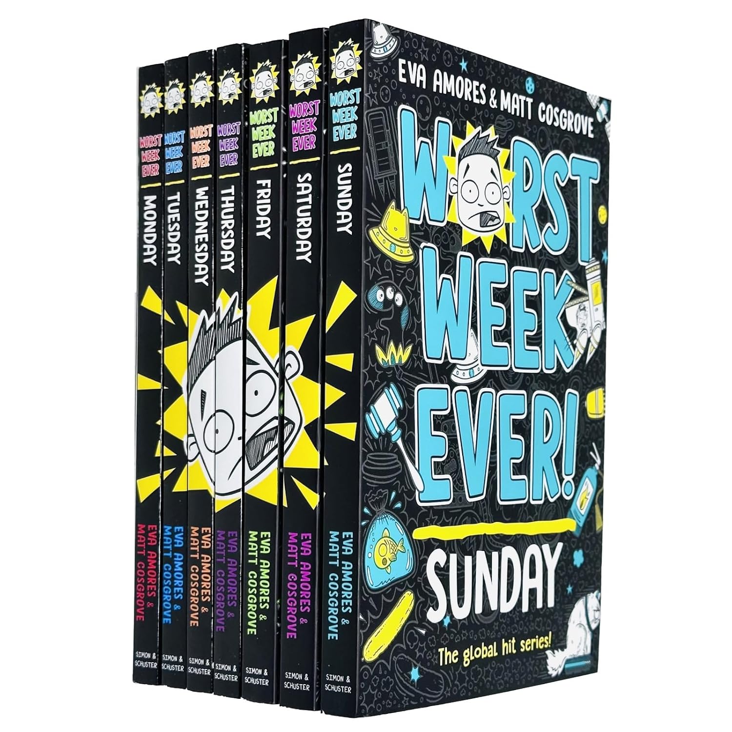 Worst Week Ever! Series 7 Books Collection Set By Eva Amores & Matt Cosgrove Thursday, Saturday - Lets Buy Books