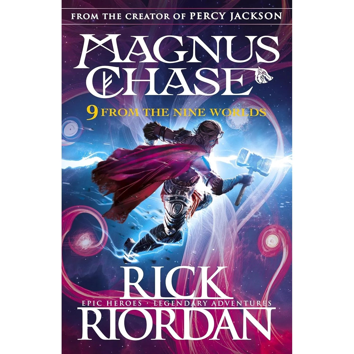 9 From the Nine Worlds: Magnus Chase and the Gods of Asgard by Rick Riordan - Paperback front cover, ages 9+