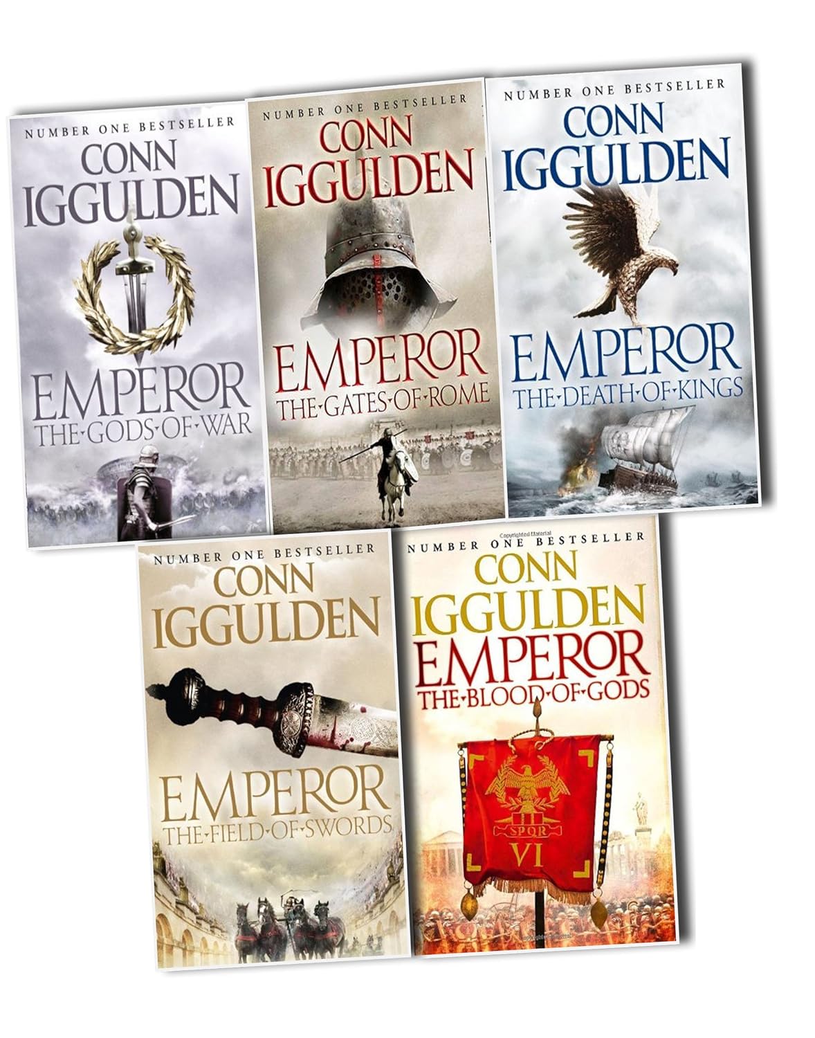 Emperor Series 5 Books Collection Set by Conn Iggulden (The Blood of Gods) Paperback - Lets Buy Books