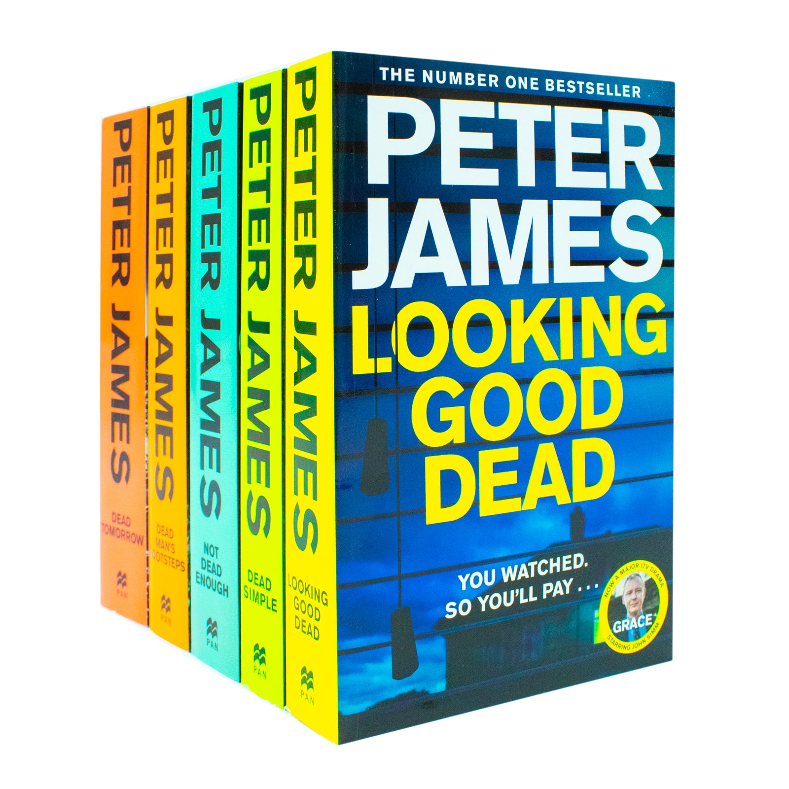 Roy Grace Series Books 1-5 Collection Set by Peter James (Dead Simple, Looking Good Dead, Not Dead Enough, Dead Man's Footsteps, Dead Tomorrow) - Lets Buy Books