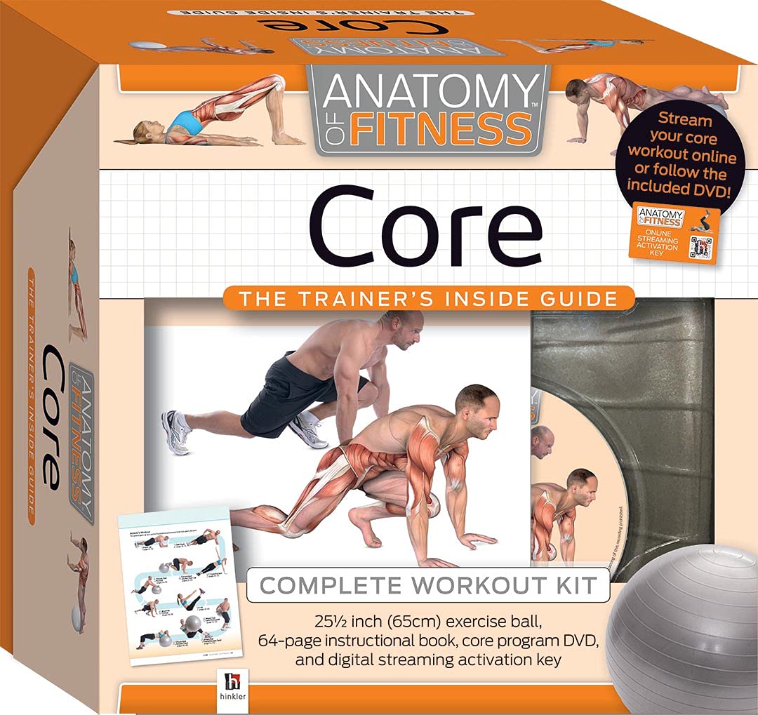 Anatomy Of Fitness Core The Trainer's Inside Guide Complete Workout Kit by Hinkler - Lets Buy Books