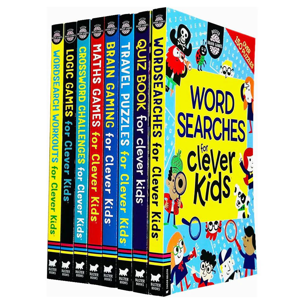 Brain Games Clever Kids 8 Books Collection Set by Lauren Farnsworth Quiz Book for Clever Kids by Lauren Farnsworth
