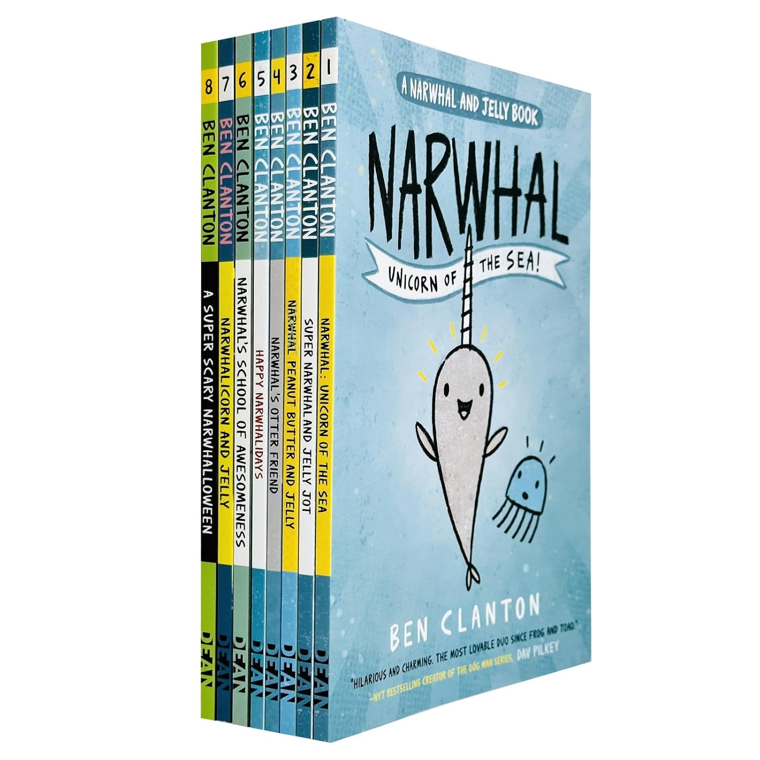 Narwhal and Jelly Series 8 Books Collection Set Narwhal's Otter Friend, Happy Narwhalidays - Lets Buy Books