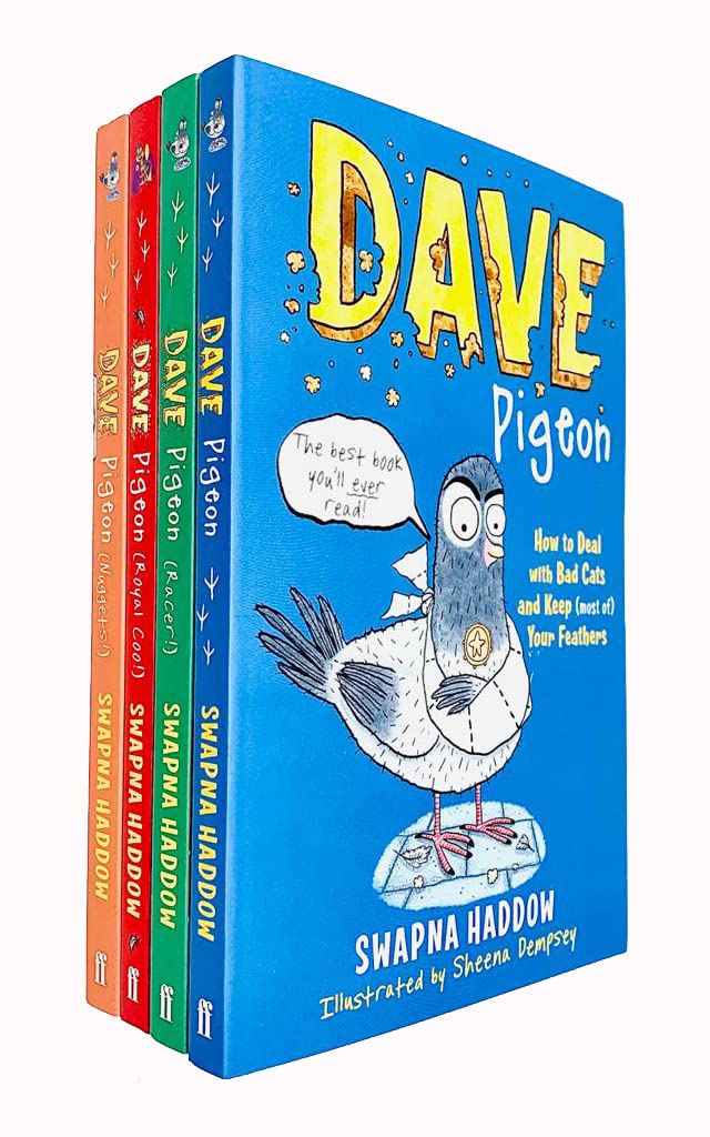 Dave Pigeon Collection 4 Books Set By Swapna Haddow Dave Pigeon, Racer, Royal Coo!, Nuggets - Lets Buy Books