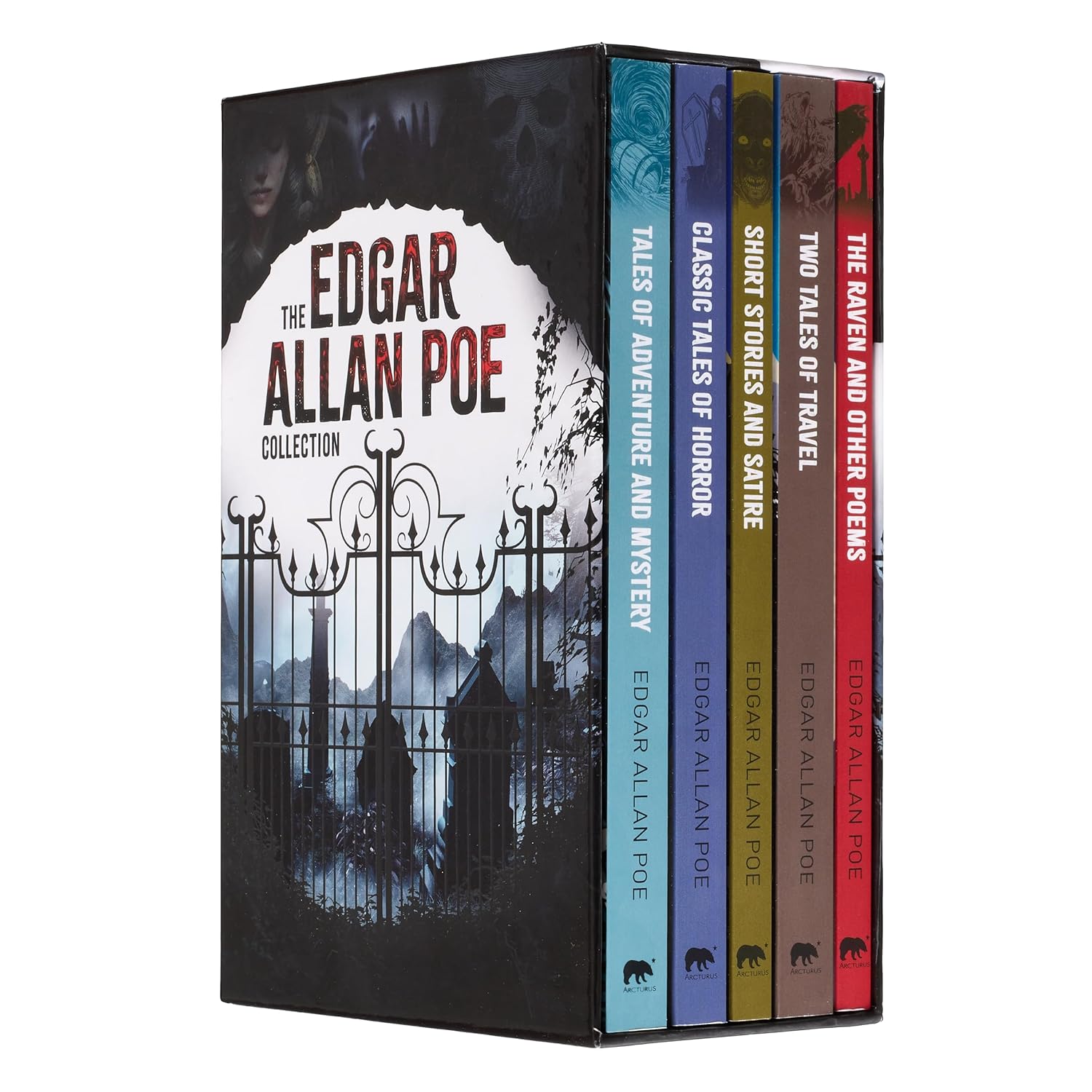 The Edgar Allan Poe 5 Book Boxed Set Arcturus Classic Collections - Lets Buy Books