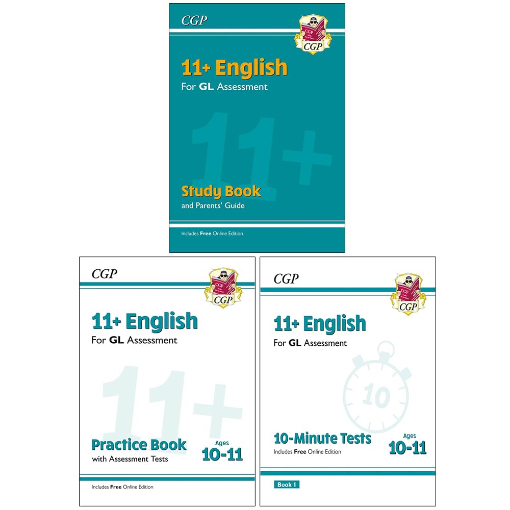 CGP's unbeatable revision for 11+ GL English 3 Book Set English Practice Book Ages 10-11 - Lets Buy Books