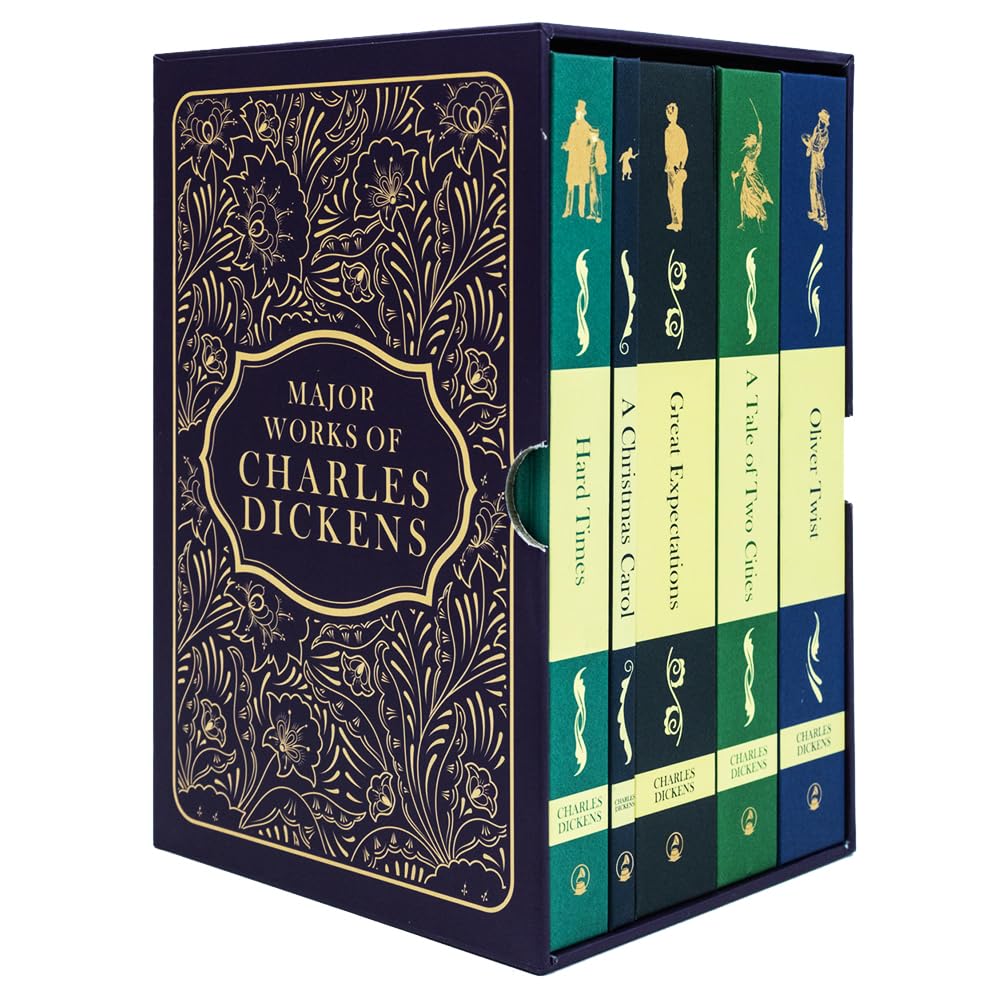 Major Works of Charles Dickens 5 Books Deluxe Hardback Set A Christmas Carol - Lets Buy Books