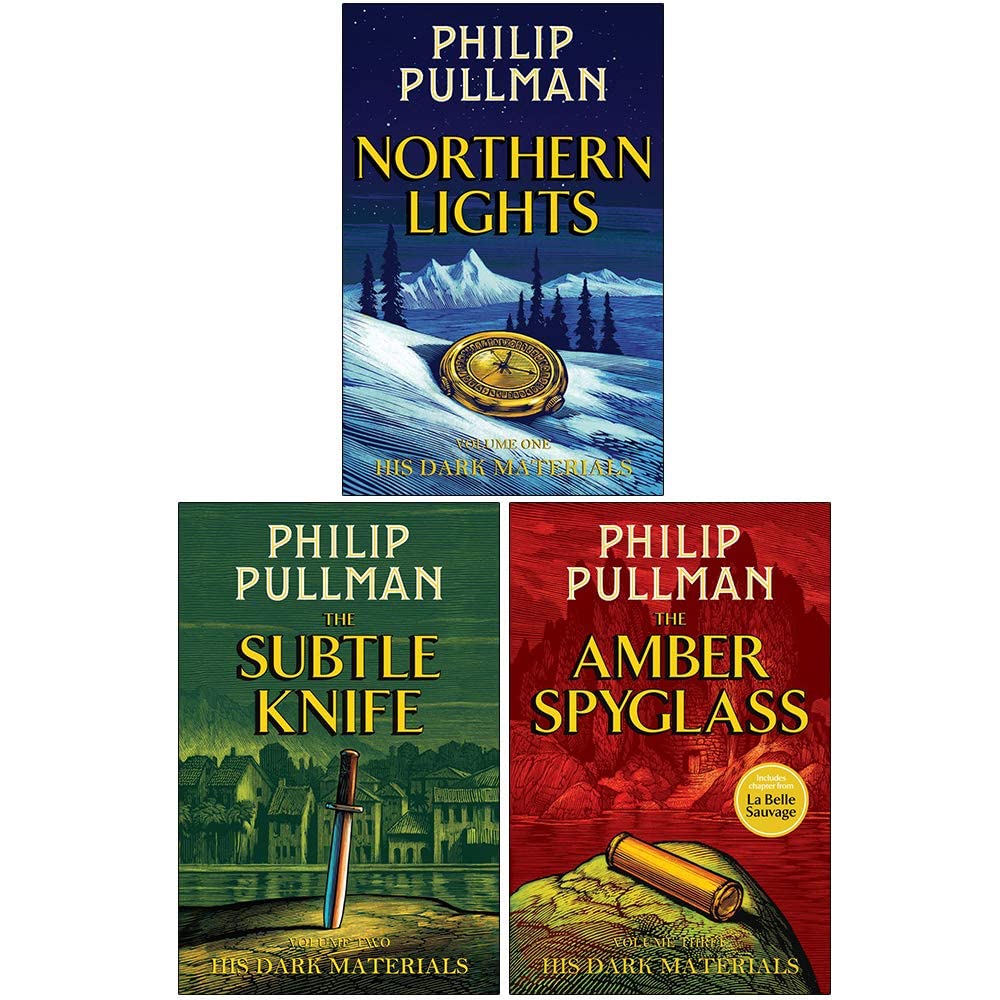 His Dark Materials Trilogy 3 Books Collection Set by Philip Pullman Northern Lights, The Subtle Knife, The Amber Spyglas - Lets Buy Books