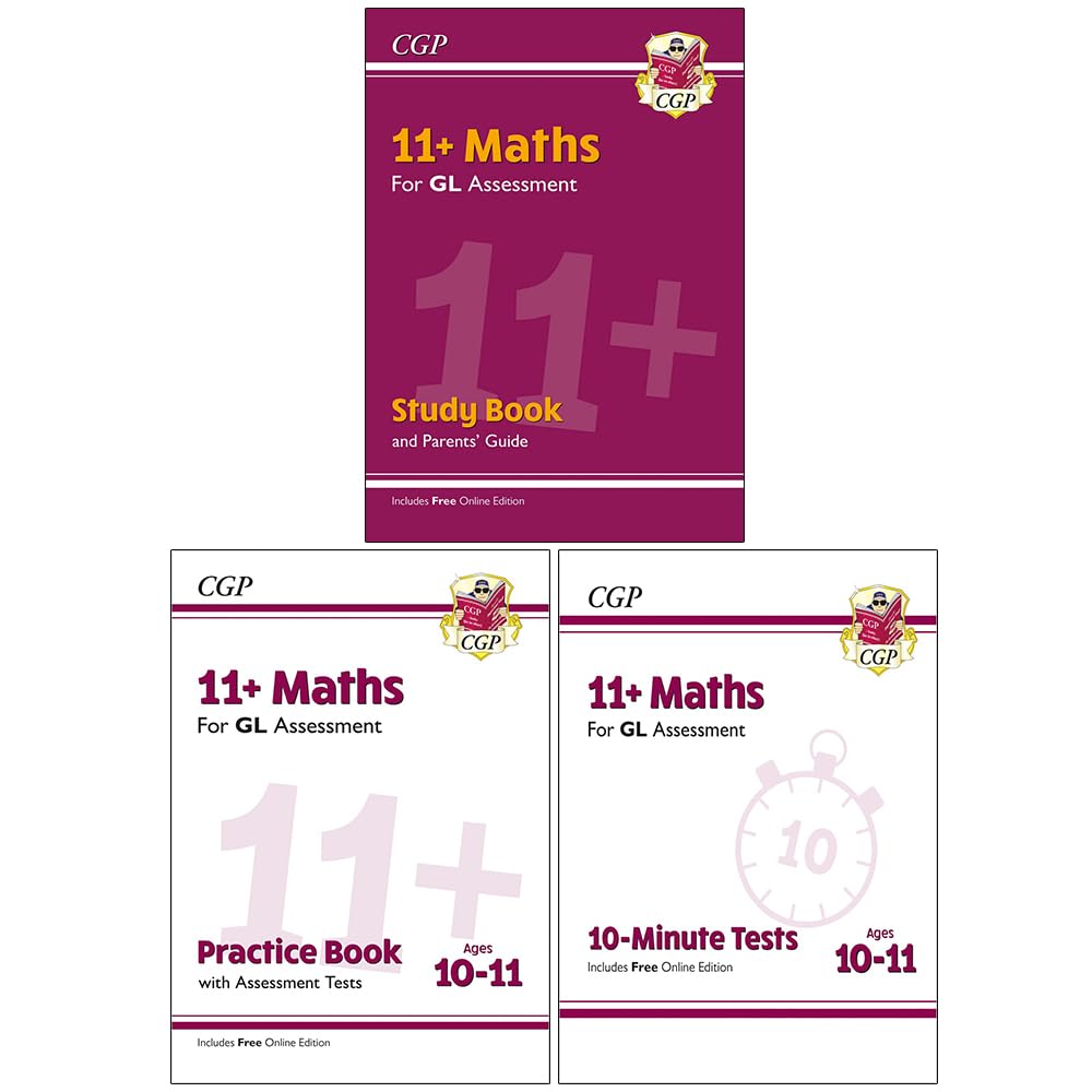 CGP's unbeatable revision for 11+ Maths 3 Books Set GL Maths Practice Book Ages 10-11 - Lets Buy Books