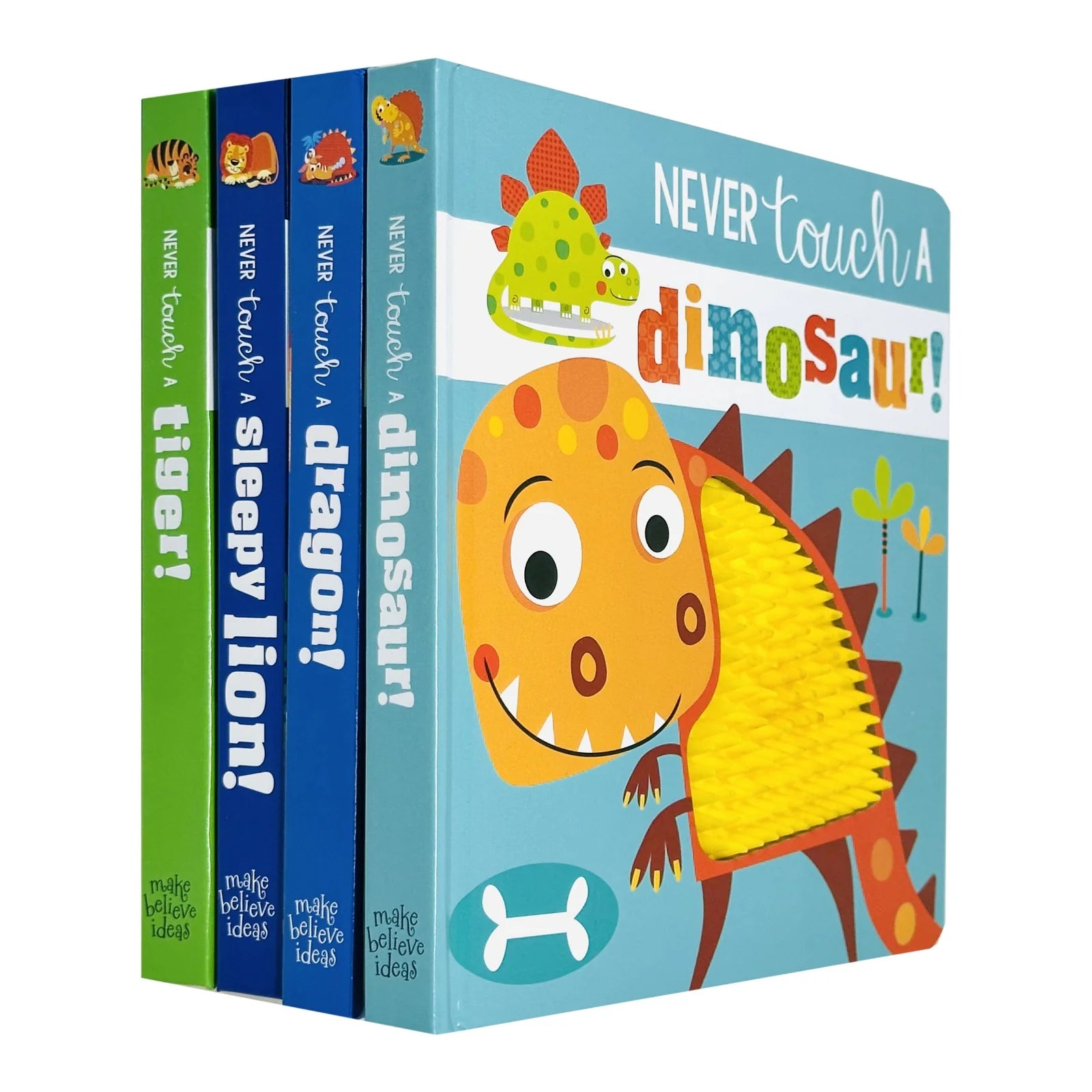 Never Touch a Series 4 Book Set Rosie Greening Dinosaur Dragon Sleepy Lion Tiger - Lets Buy Books