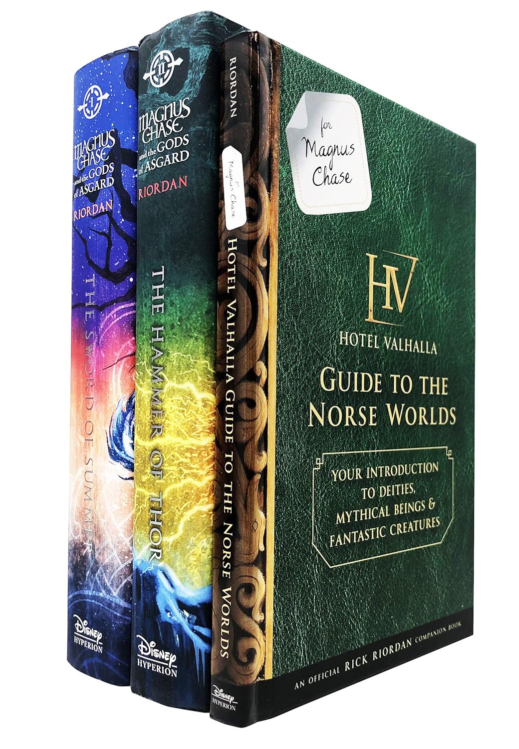 Rick Riordan Magnus Chase Deluxe Collection 3 Books Set Norse Mythology Book Series Sword of Summer, Hammer of Thor, Hotel Valhalla Guide Norse Worlds - Lets Buy Books