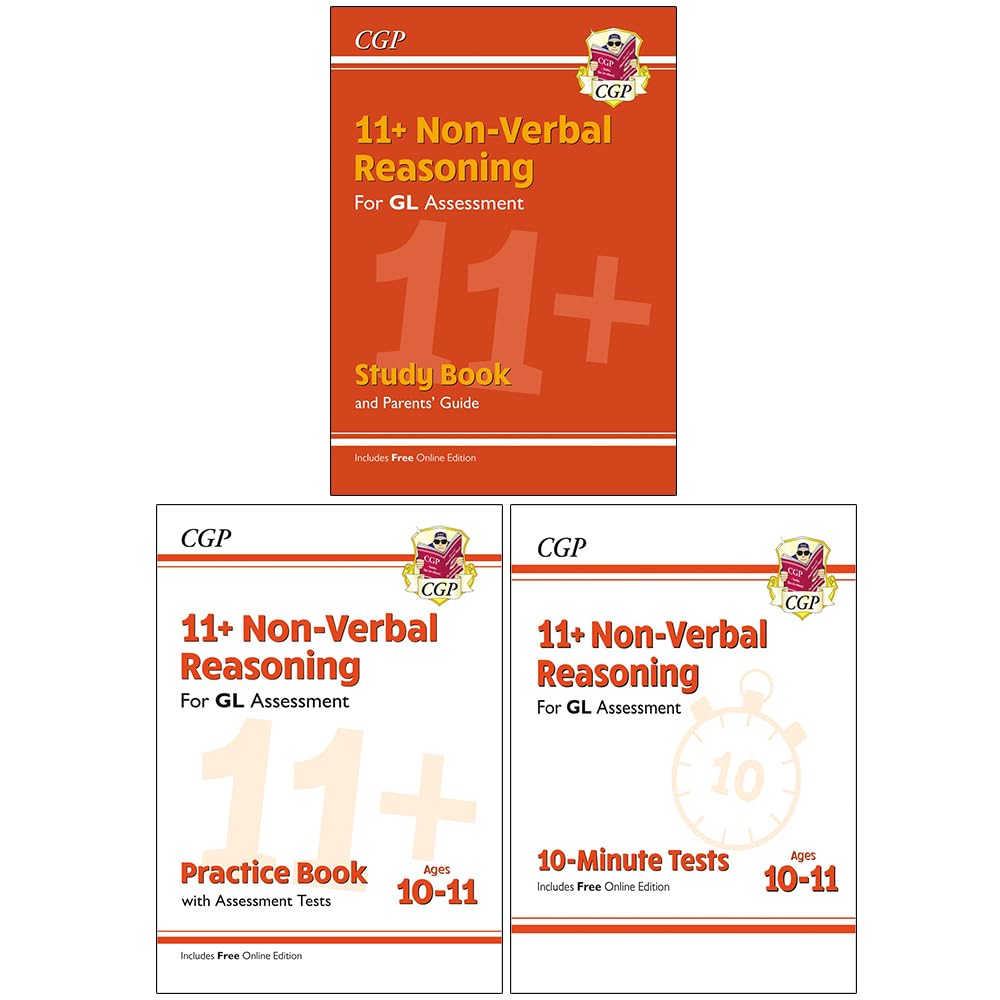 CGP's unbeatable revision for 11+ Non-Verbal Reasoning 3 Books Set Practice Book Ages 10-11 - Lets Buy Books