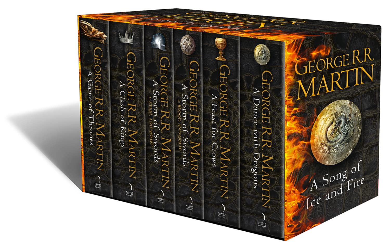 A Song of Ice and Fire by George R.R. Martin 6 Books Collection Box Set - Paperback Fantasy Fiction