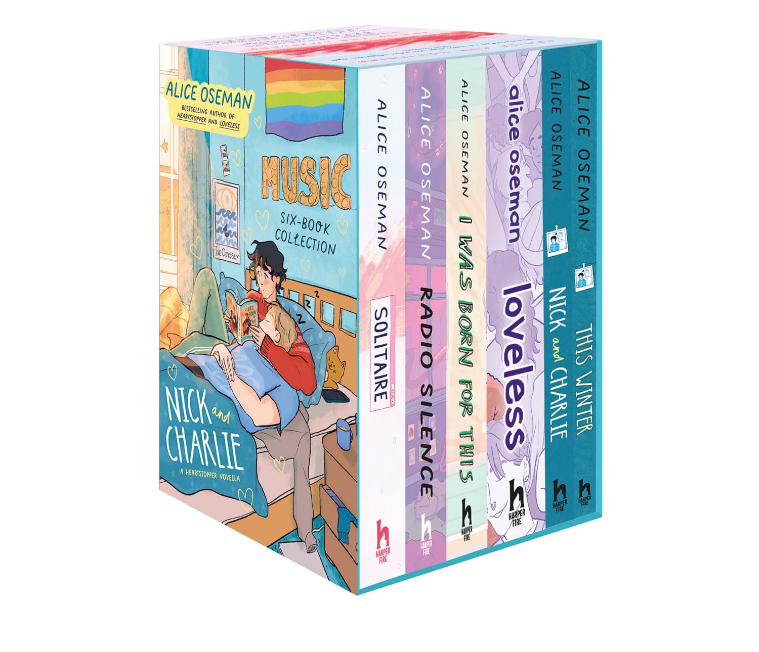 Alice Oseman Six-Book Collection Box Set - Solitaire, Radio Silence, I Was Born For This, Loveless, Nick and Charlie, This Winter - YA Paperback