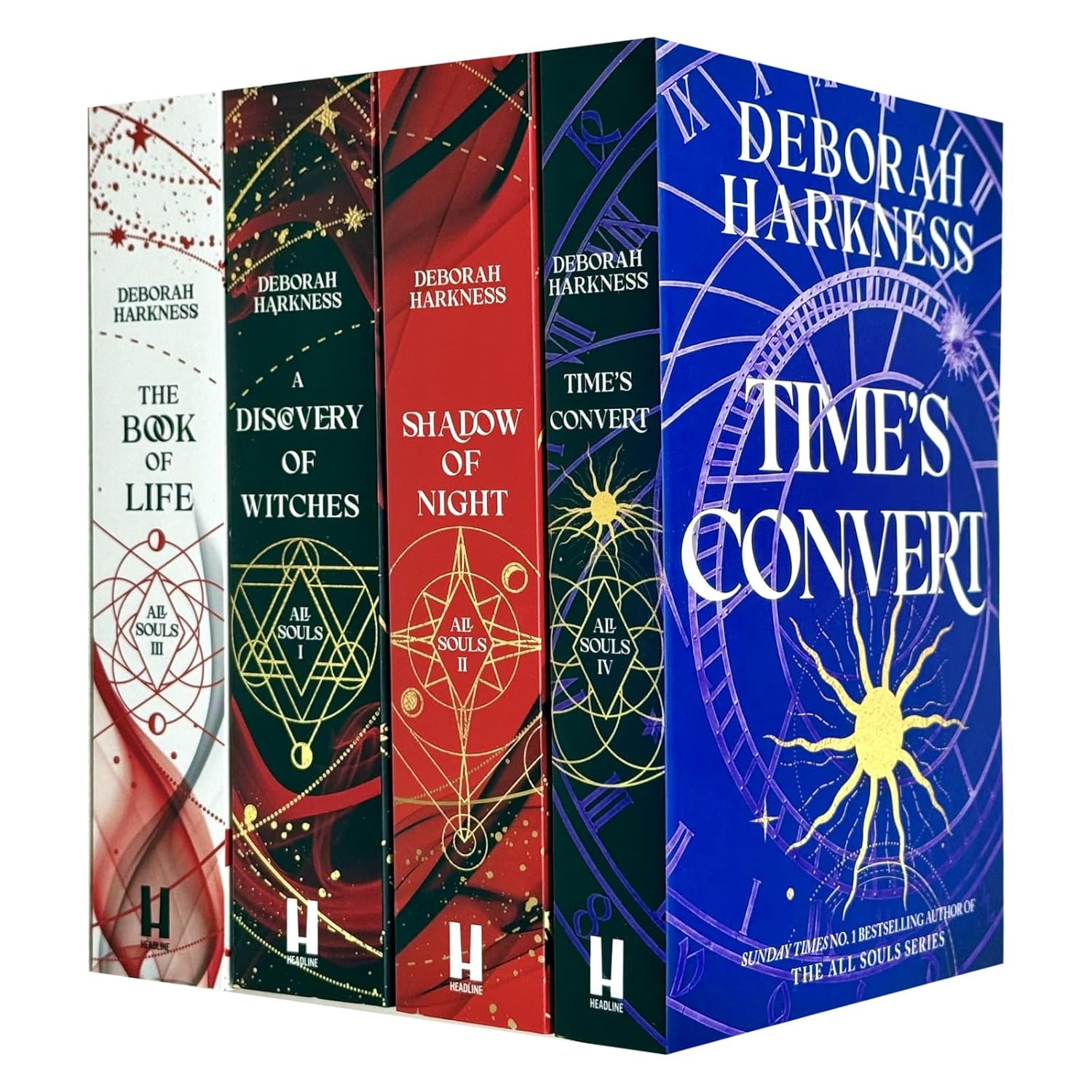All Souls Series 4 Book Collection Set by Deborah Harkness - Paperback - A Discovery of Witches, Shadow of Night, The Book of Life, Time's Convert