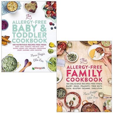 The Allergy-Free Baby & Toddler Cookbook and The Allergy-Free Family Cookbook hardback 2 book set cover