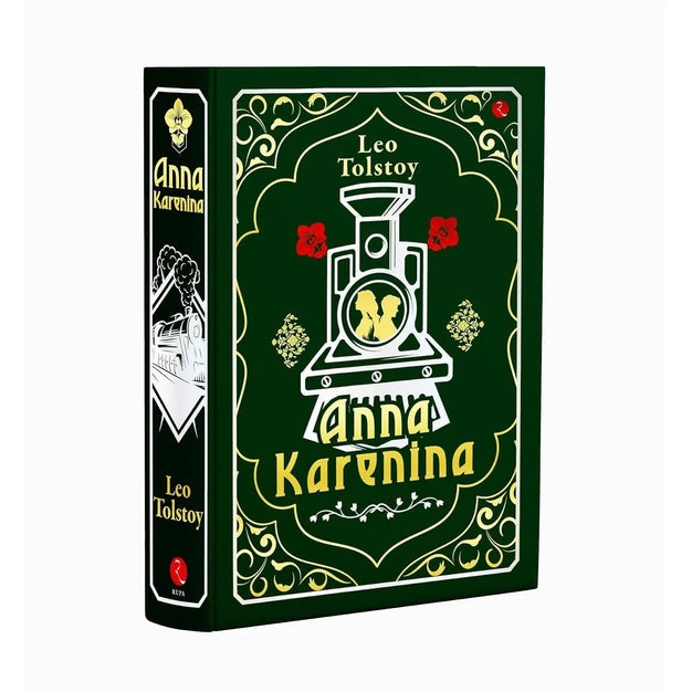 Anna Karenina by Leo Tolstoy - leather-bound hardback front cover, classic Russian literary fiction