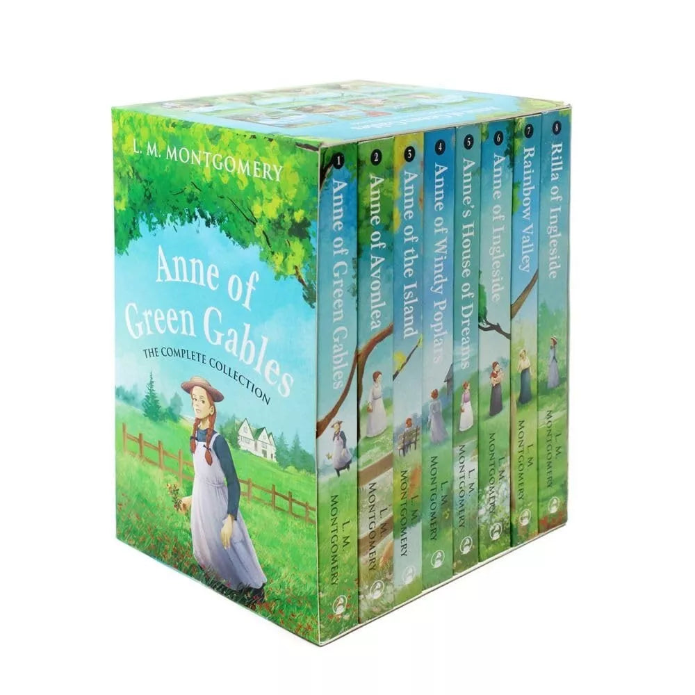 Anne of Green Gables Collection 8 Books Paperback Set by L. M. Montgomery - box front