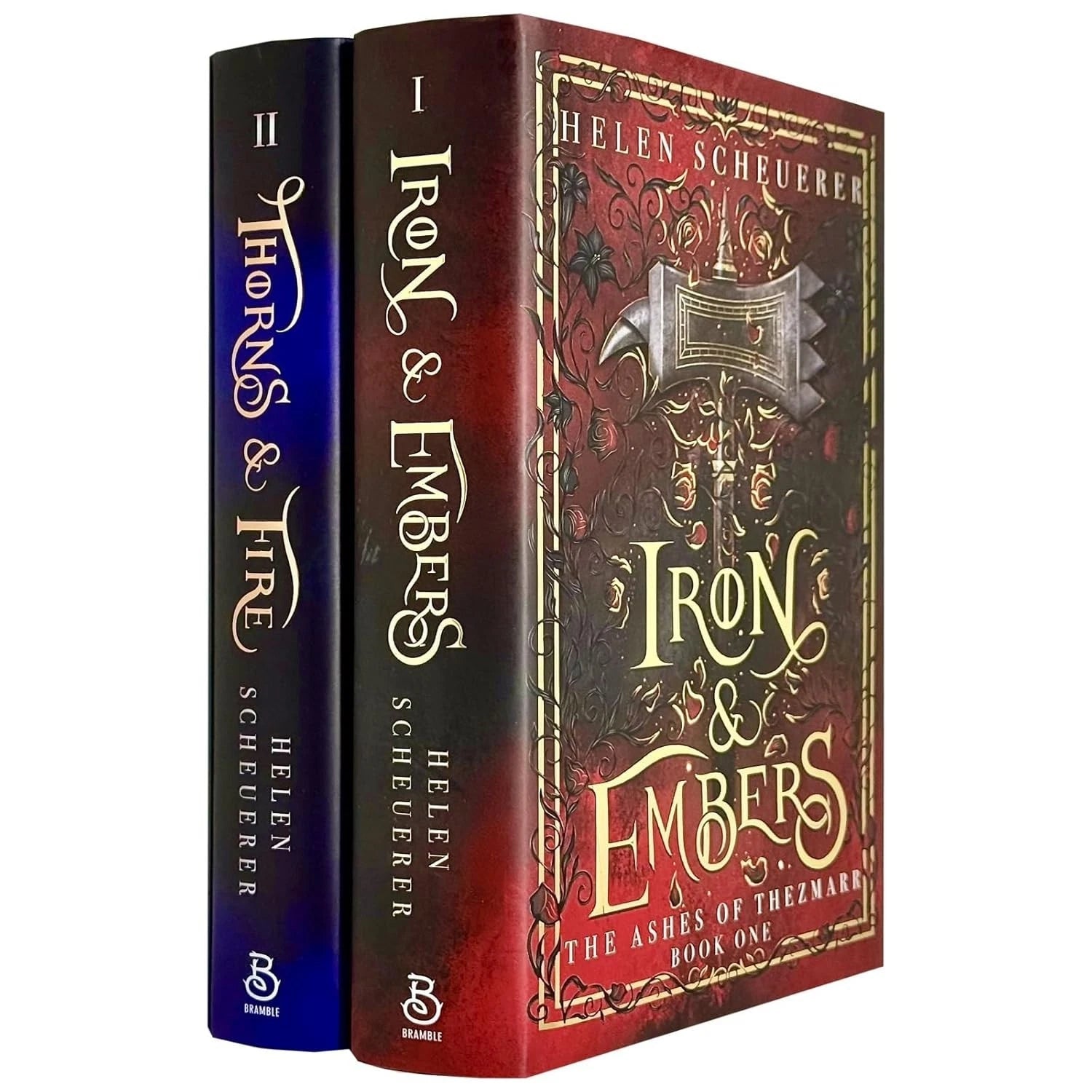 The Ashes of Thezmarr 2 Books Collection Set by Helen Scheuerer - Iron & Embers and Thorns & Fire - Adult Fantasy Romance Paperback