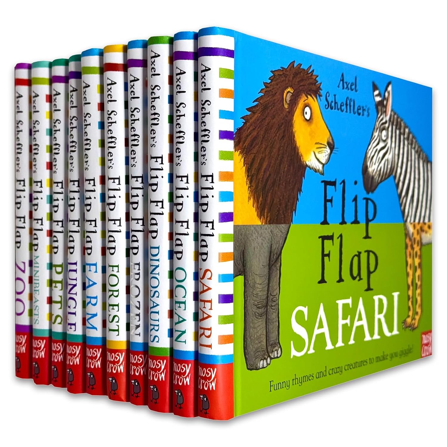Axel Scheffler's Flip Flap Series 10 Books Collection Set - board book covers for ages 2-5