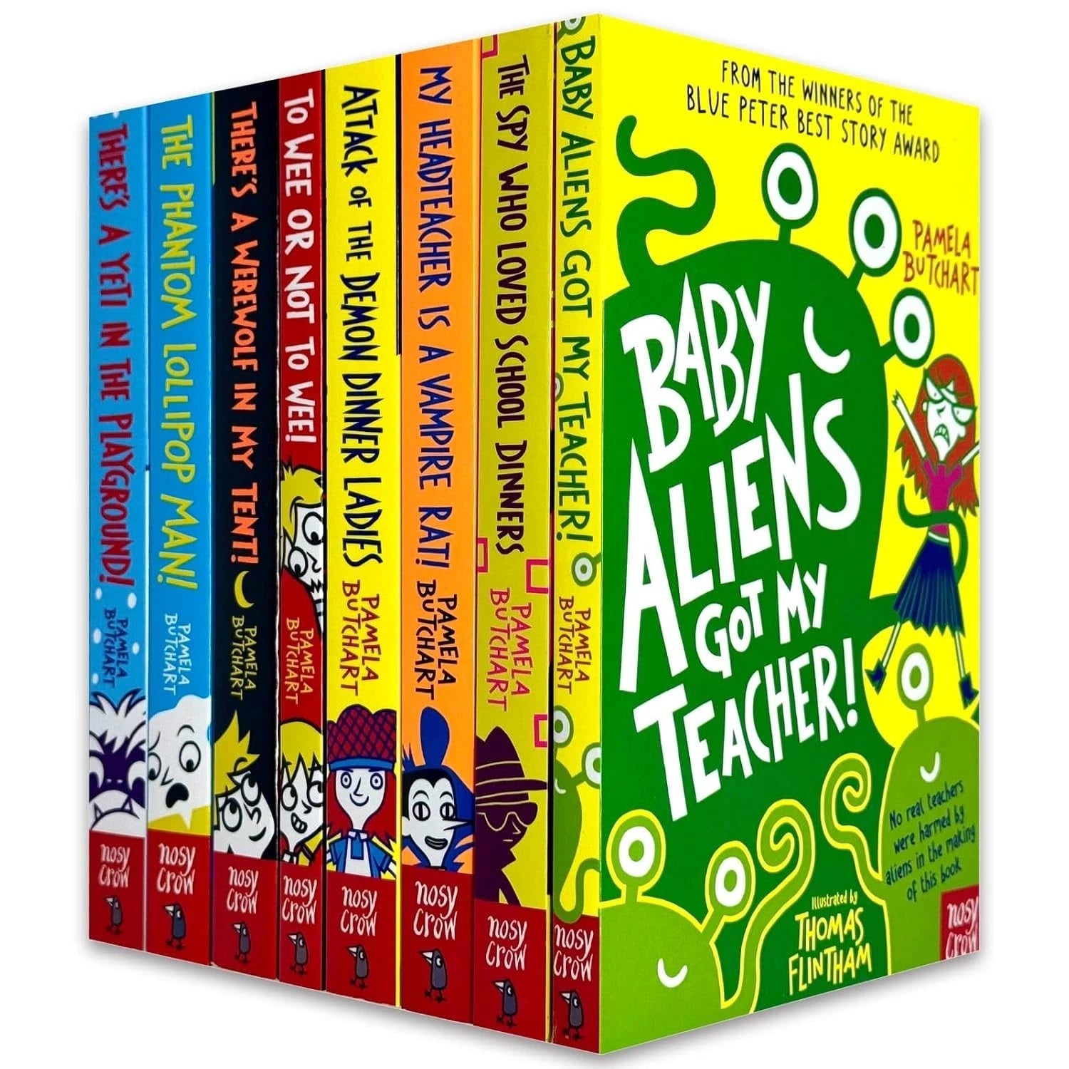 Baby Aliens Izzy and Friends 8 Books Collection Set by Pamela Butchart - paperback front cover, ages 7-9