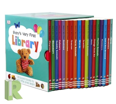 Baby's Very First Library by DK - 18 board books collection set box, ages 0-5