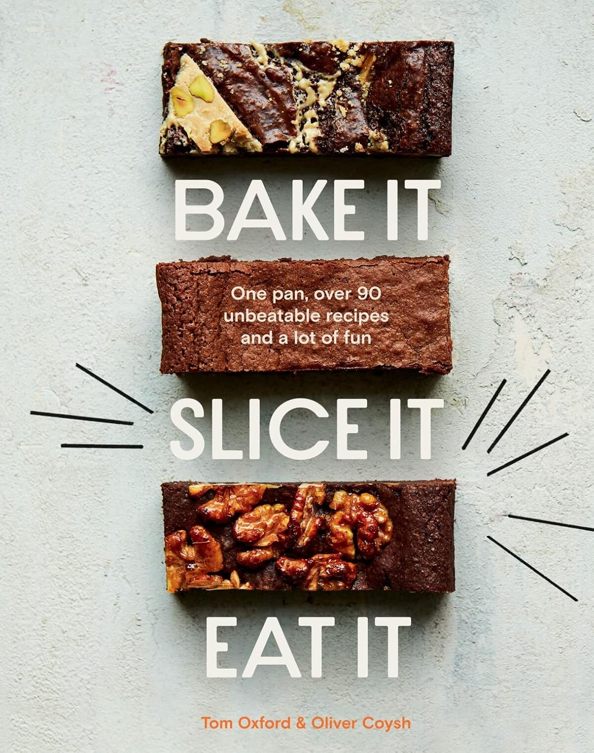 Bake It. Slice It. Eat It. by The Exploding Bakery - one-tin cake and brownie recipes - brand new hardback cookbook cover