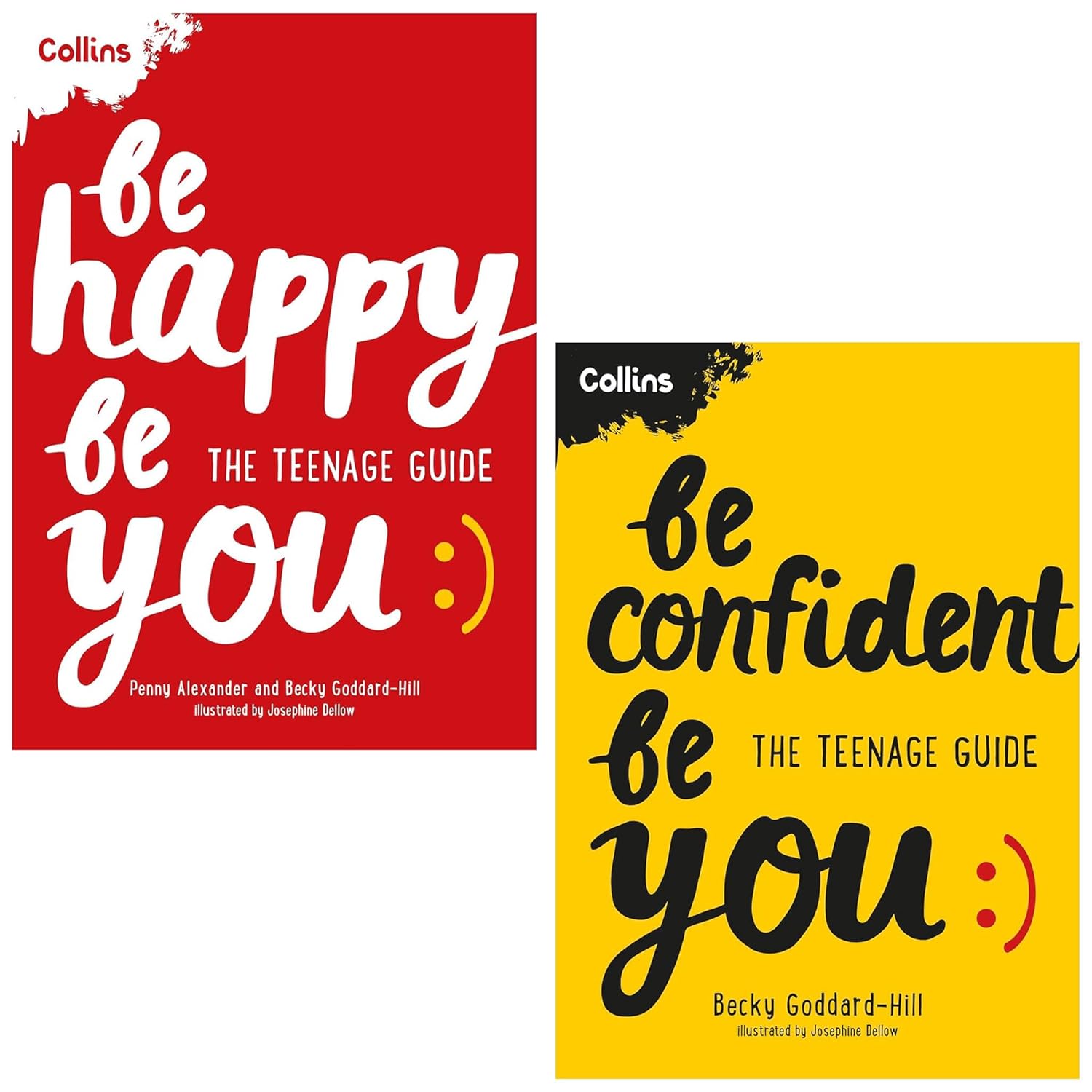 Collins Be You Series 2 Books Collection Set - Be Happy Be You and Be Confident Be You paperback teen wellbeing guides, ages 11-16