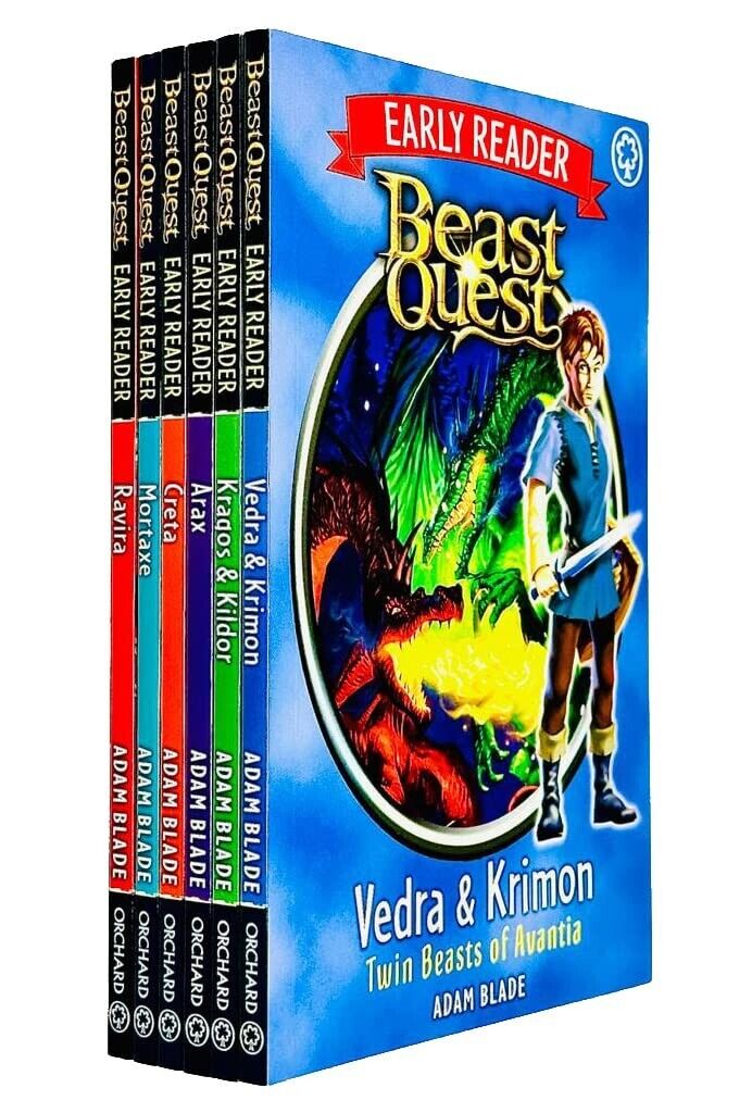Beast Quest Early Reader 6 Books Collection Set by Adam Blade - Ravira, Mortaxe, Creta - Ages 5-7 Paperback