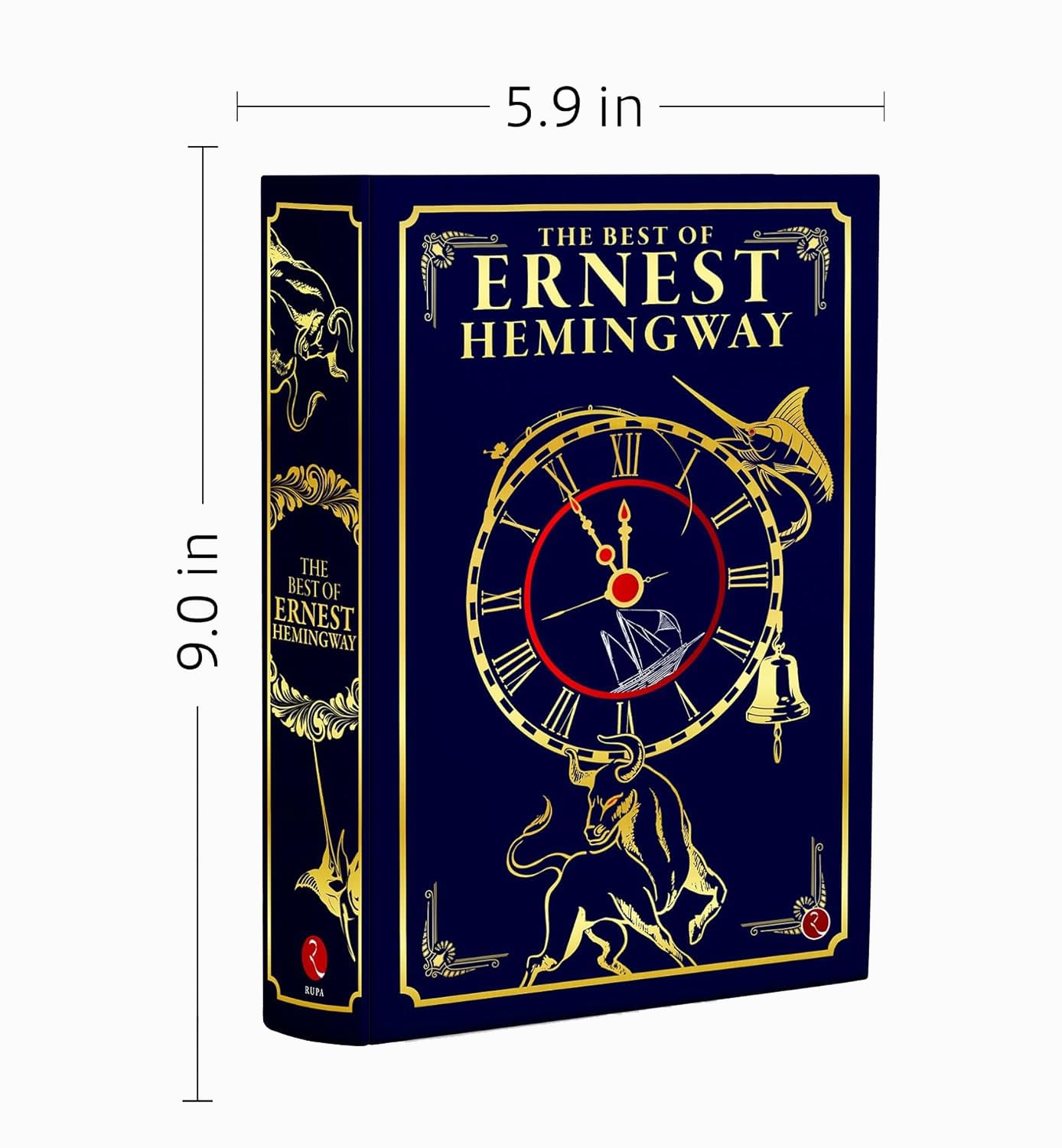 The Best of Ernest Hemingway Collection of Novels - Deluxe Leather Bound Hardback Edition front cover