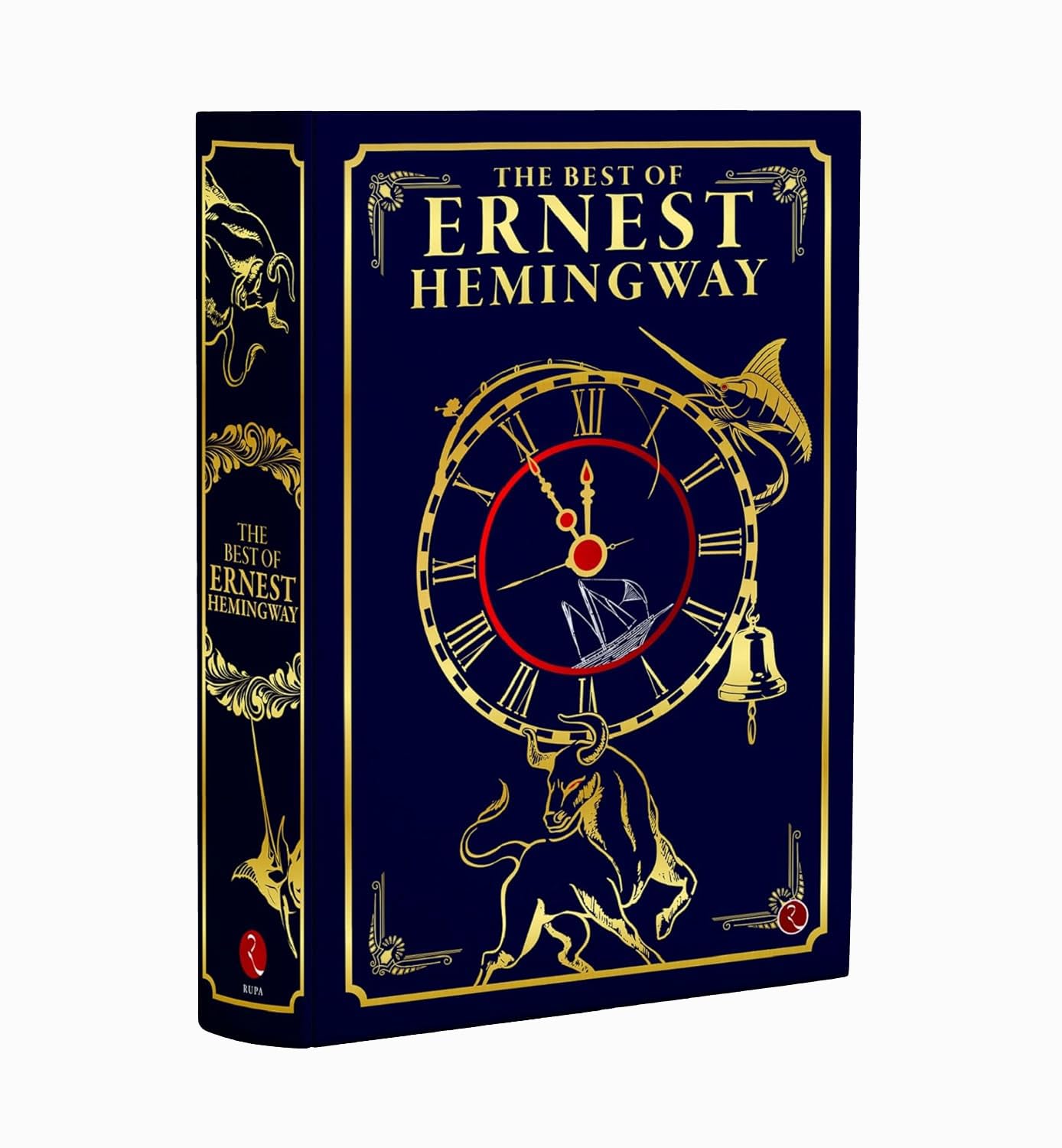 The Best of Ernest Hemingway Collection of Novels leather bound hardback edition full book view
