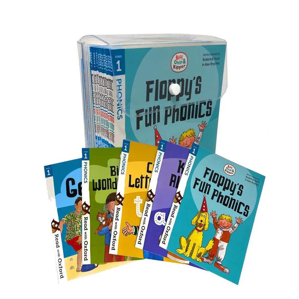 Biff, Chip and Kipper Read with Oxford Stage 1 24 Books Collection Set by Roderick Hunt - Paperback phonics readers for ages 3-5