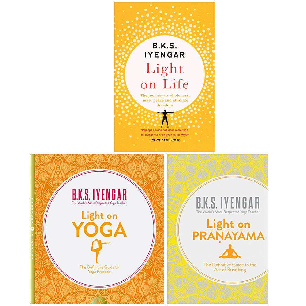 B.K.S. Iyengar 3 Books Collection Set - Light on Yoga, Light on Life, Light on Pranayama - Paperback front cover