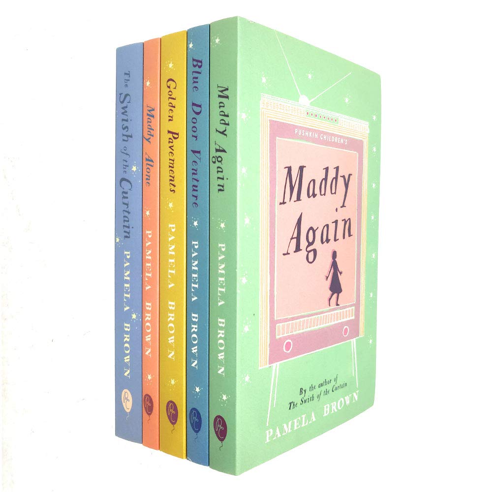 Blue Door Collection 5 Books Set by Pamela Brown - The Swish of the Curtain, Blue Door Venture, Maddy Alone, Golden Pavements, Maddy Again - Paperback children's fiction set