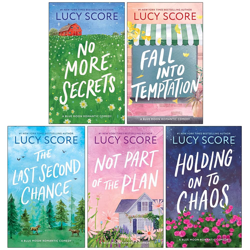 Blue Moon Series 5 Books Collection Set by Lucy Score - paperback romance box set cover