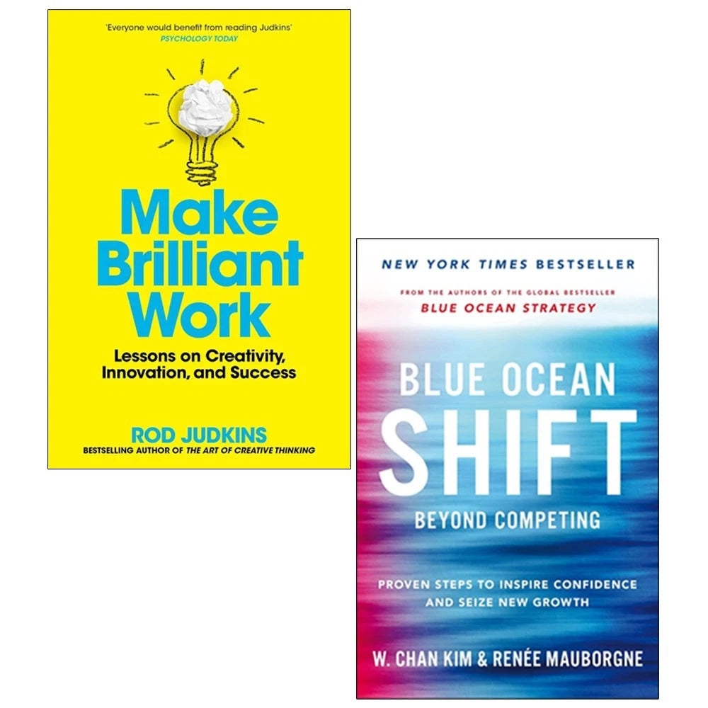 Blue Ocean Shift and Make Brilliant Work 2 Books Collection Set - Paperback business and creativity books by Kim, Mauborgne and Rod Judkins