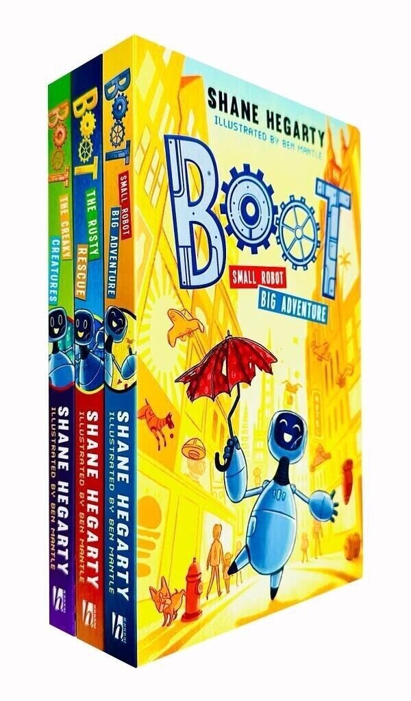 BOOT Series 3 Books Collection Set by Shane Hegarty - BOOT small robot, BIG adventure - Paperback Ages 7-9