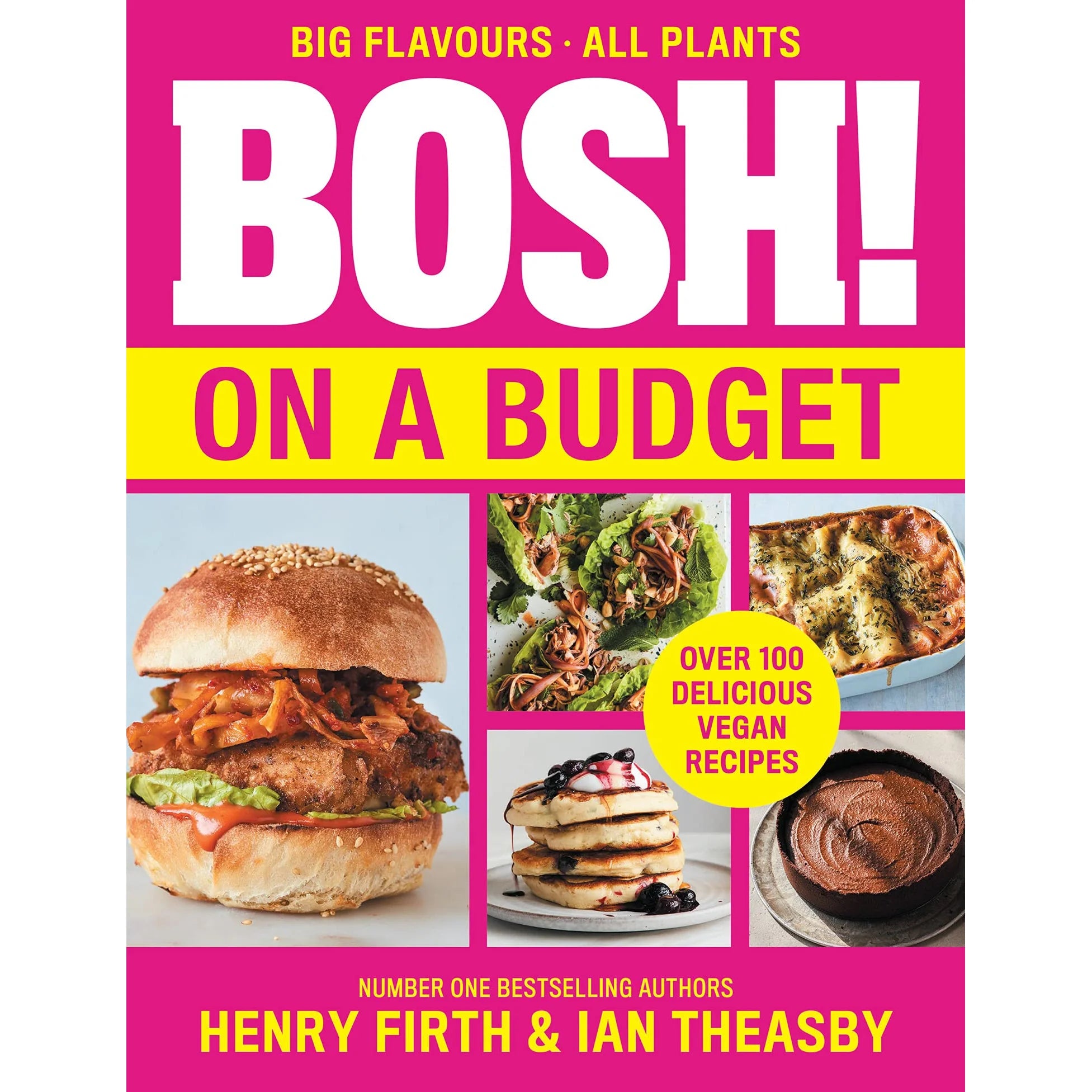 BOSH! on a Budget by Henry Firth and Ian Theasby - paperback vegan cookbook cover